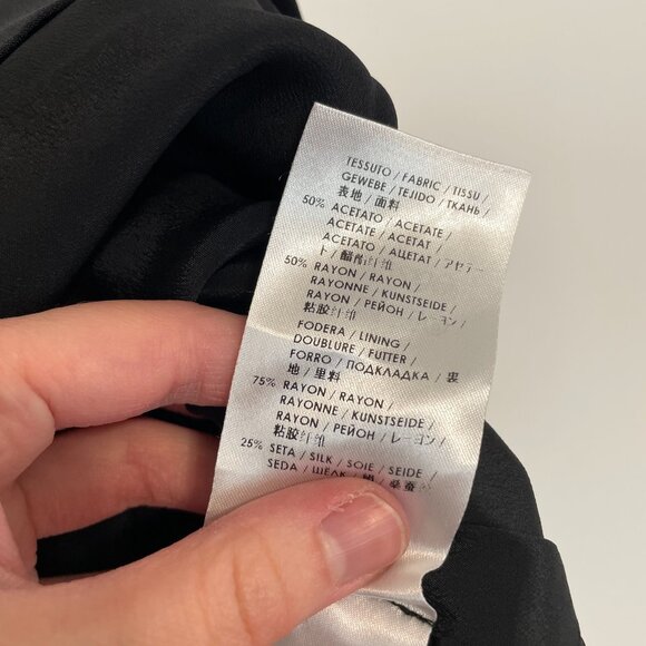 ALEXANDER MCQUEEN Solid Black Stitching Details Pleated Pleat Mini A-Line Skirt - Picture 9 of 16